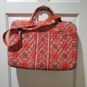 Vera Bradley orange fabric laptop Bag